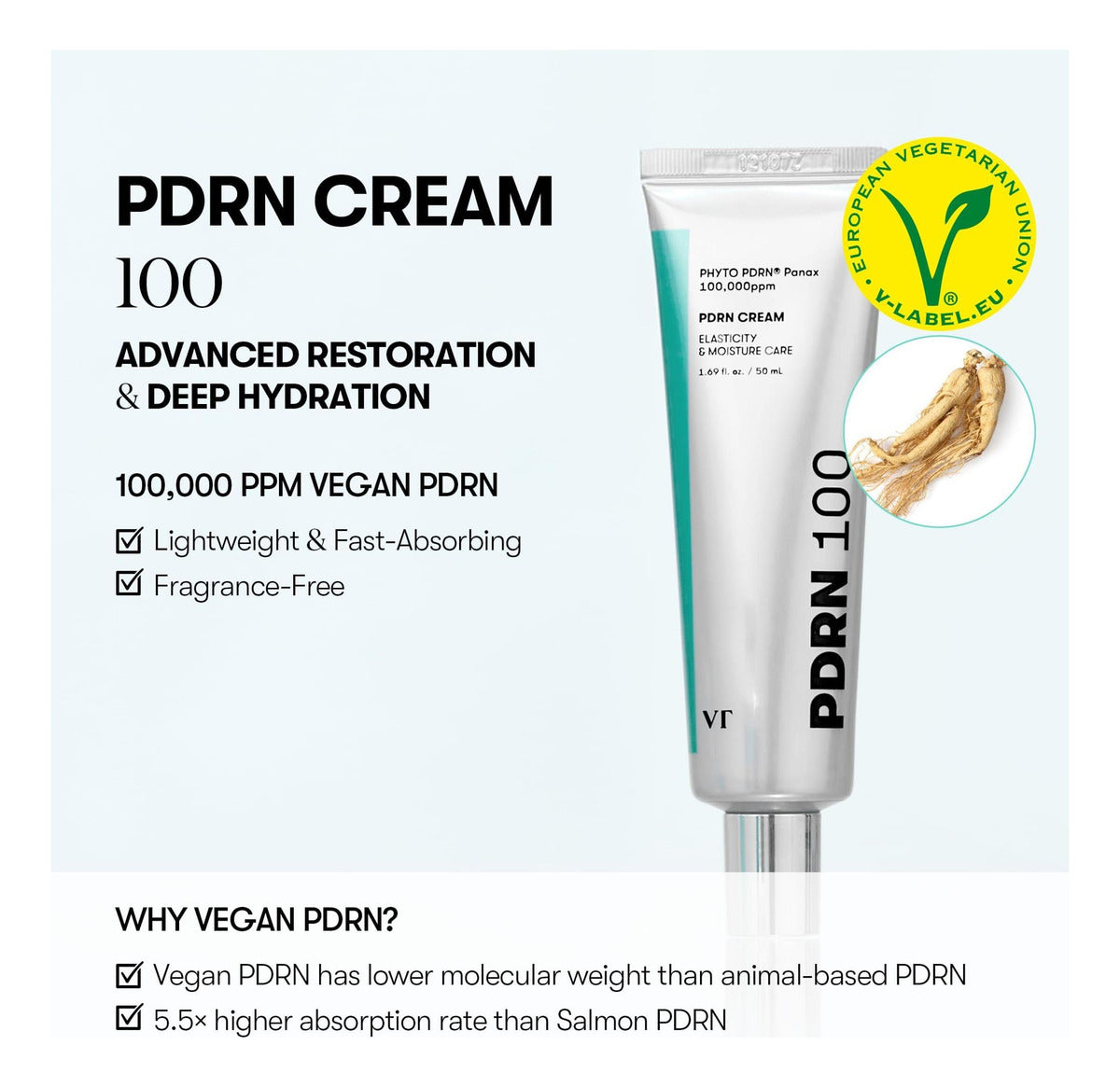 VT PDRN creme facial de regeneração profunda